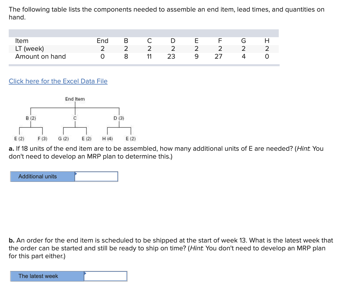 How to solve for A and B. The following table