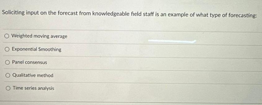 Soliciting input on the forecast from