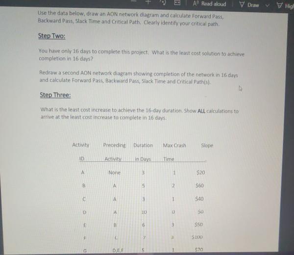 please do it ASAP I will like your answer A Read