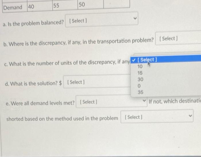 answer all please Find the initial cost solution