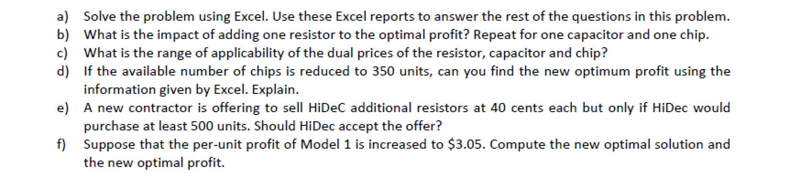 PLEASE solve this problem using excel and insert