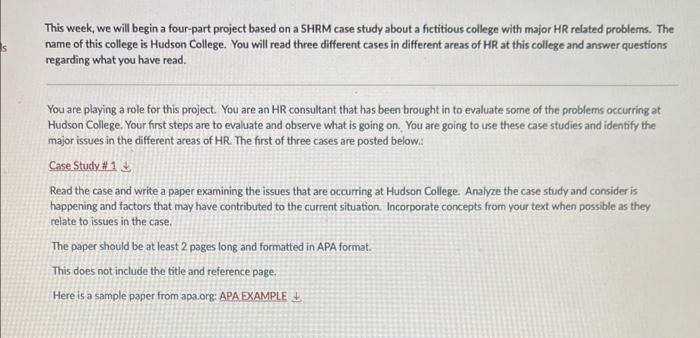 This week, we will begin a four-part project