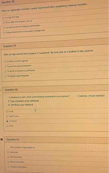 Question 38 When an organization launchis a