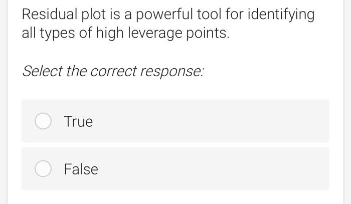 Residual plot is a powerful tool for identifying