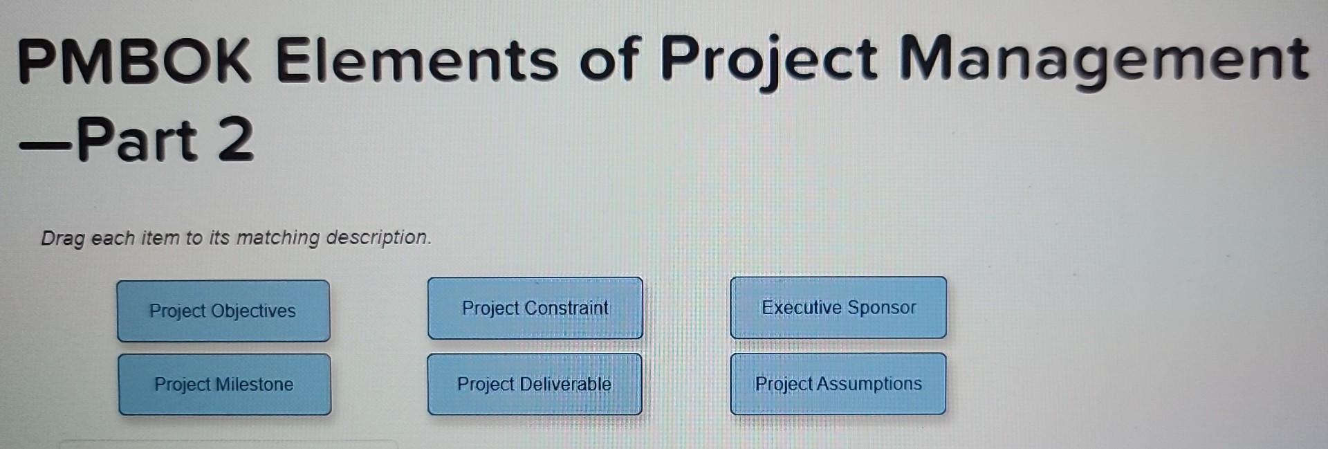 PMBOK Elements of Project Management -Part 2