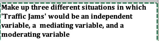 Make up three different situations in which