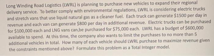 please help with this problem Long Winding Road