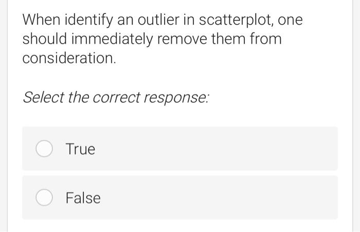 When identify an outlier in scatterplot, one