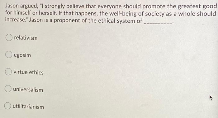 Jason argued, "I strongly believe that everyone