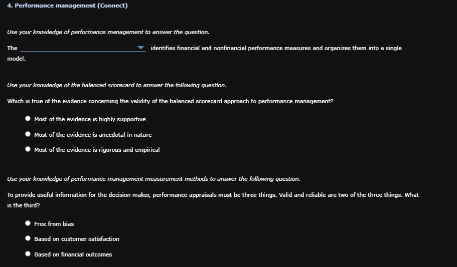 4. Performance management (Connect) Use your