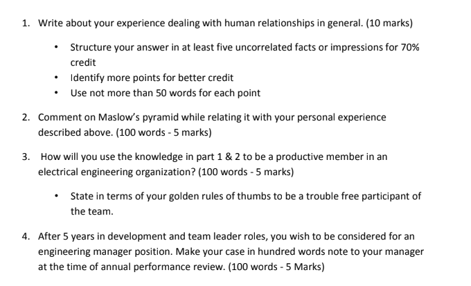 1. Write about your experience dealing with human