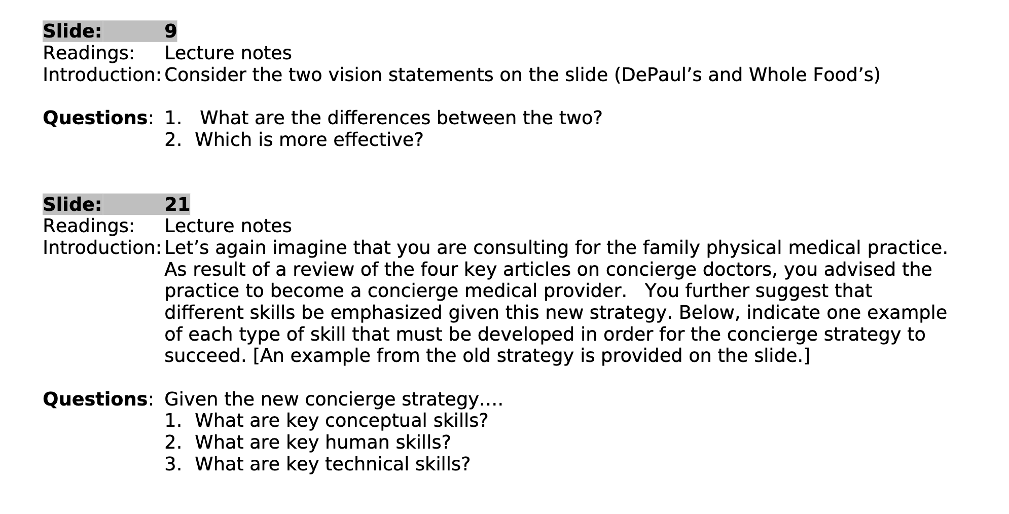 Slide: 9 Readings: Lecture notes Introduction: