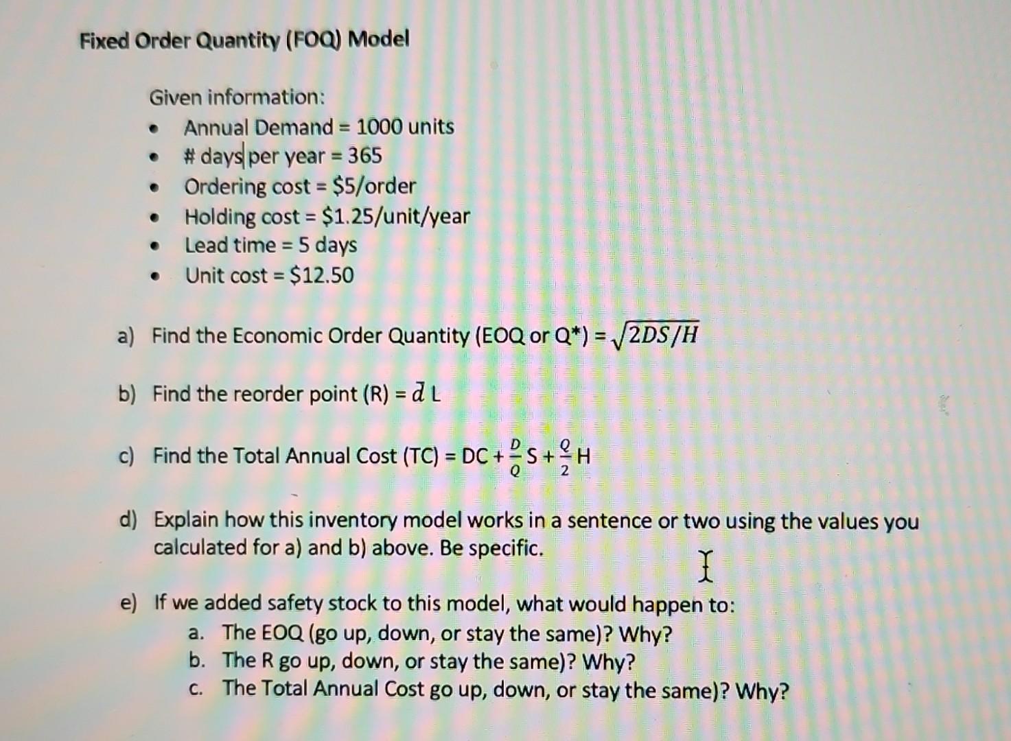 p can you Please answer a to e properly ? (show