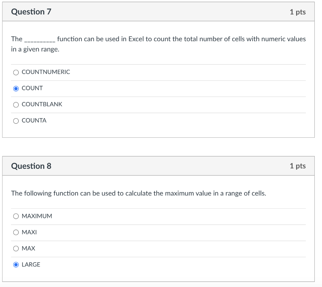 Question 1 1 pts A can contain multiple