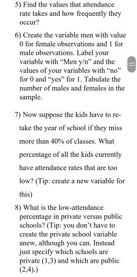 Pleasee tell the "STATA" (software) commands