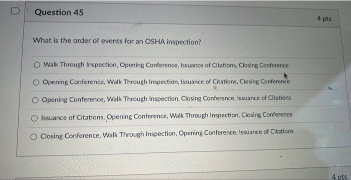 During an OSHA inspection, an employer has the