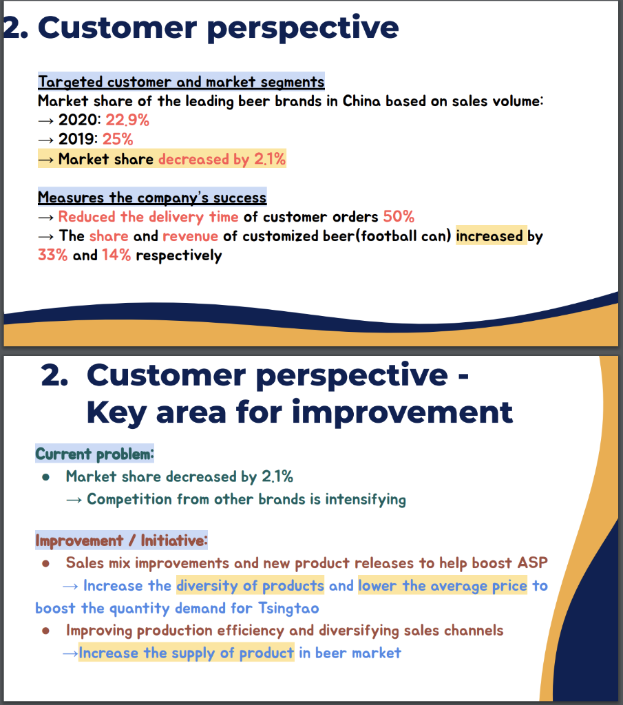 Identify critical/ key areas for improvement for