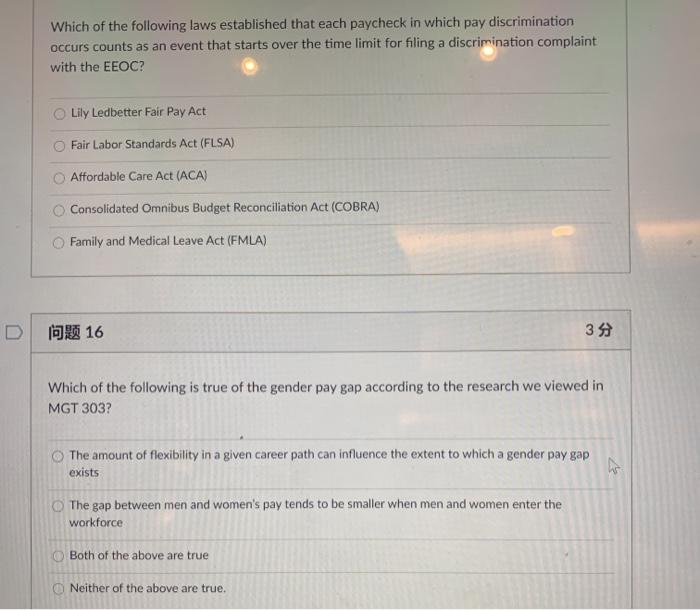 Competition in the labor market affects employer