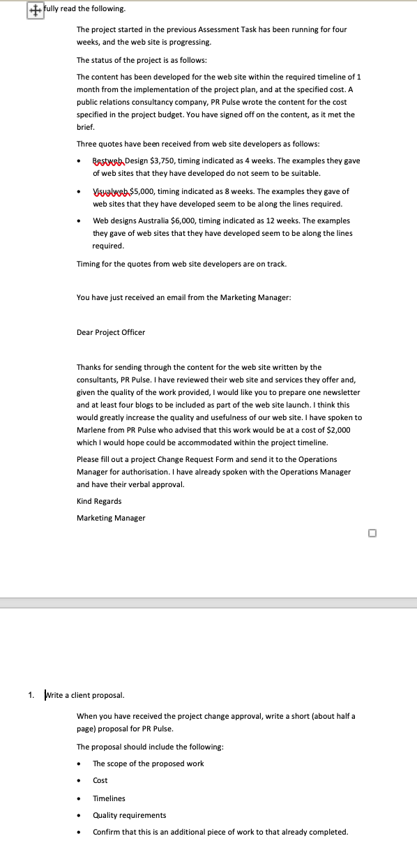 #fully read the following. The project started in