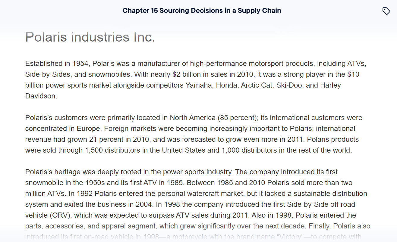 Use below for answer form Chapter 15 Sourcing