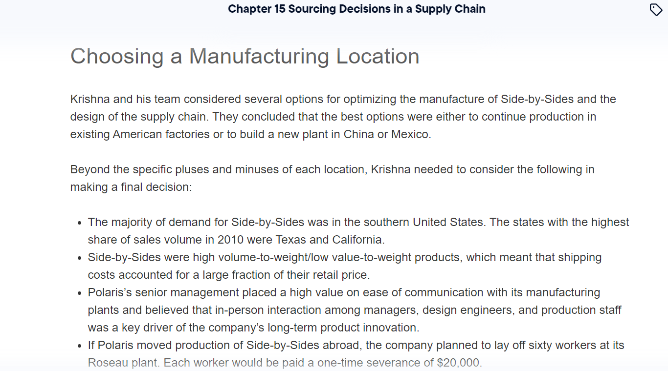 Use below for answer form Chapter 15 Sourcing