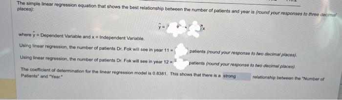 please provide each answer with this data set Dr.