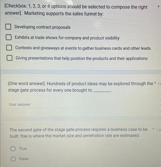 [Checkbox: 1,2,3, or 4 options should be selected