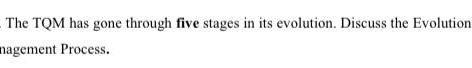 The TQM has gone through five stages in its