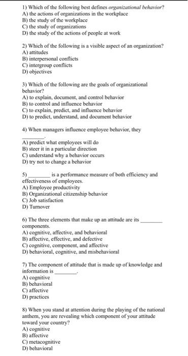 1) Which of the following best defines