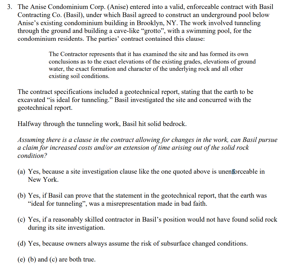 3. The Anise Condominium Corp. (Anise) entered