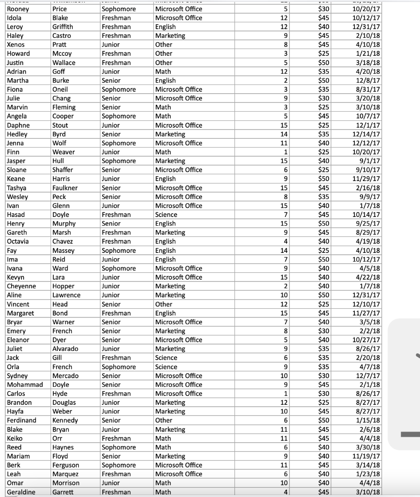 I need your help! Please help me! Total Students