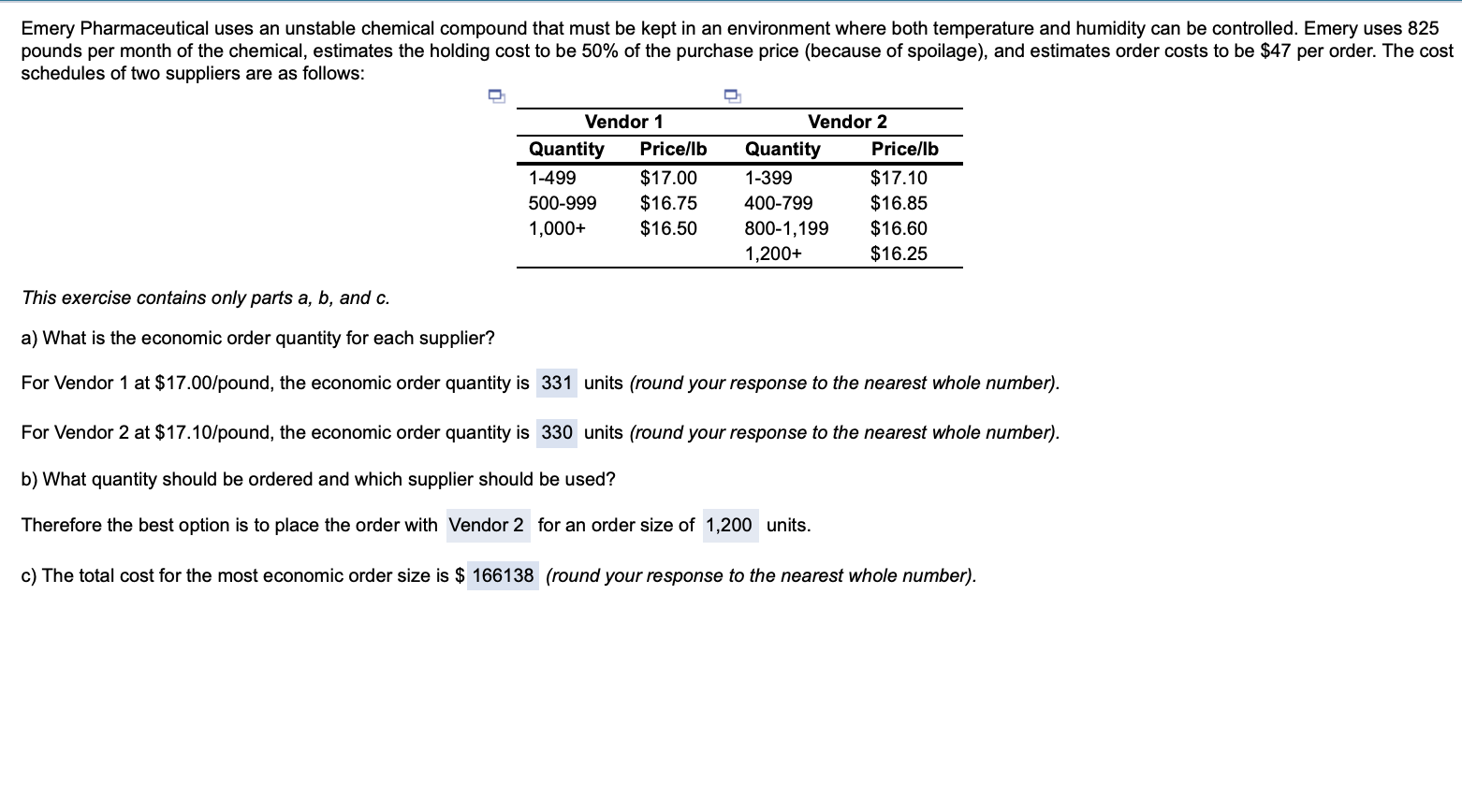 Please show steps to solve the problems Emery
