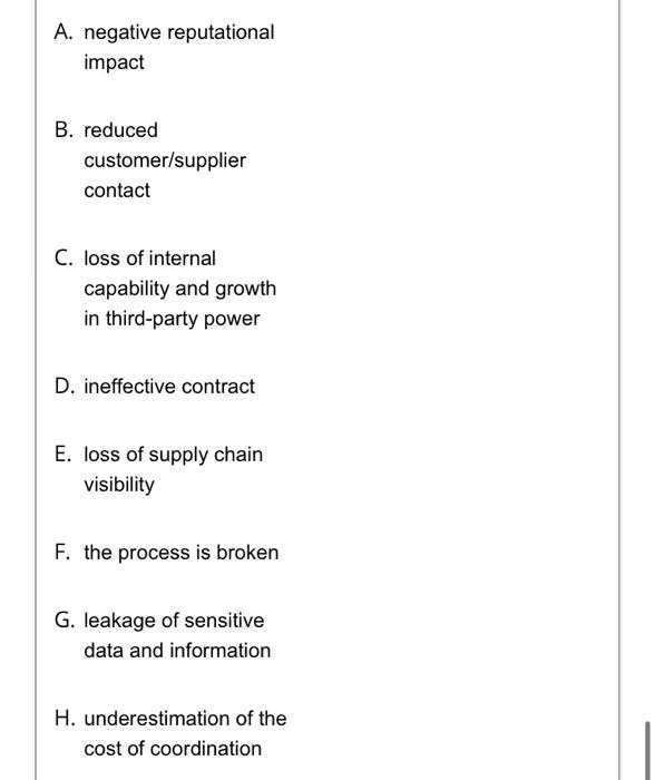 Match Column A (descriptions or examples) with