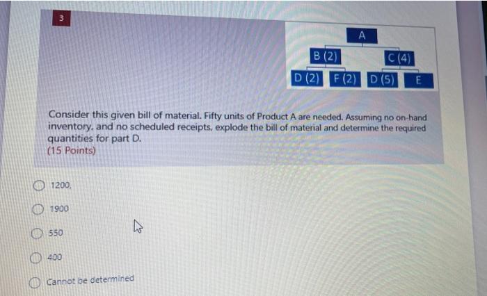A B (2) IC (4) D (2) F(2) D (5) E Consider this