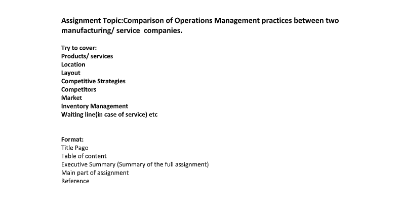 Note: Please make a report for presentation in