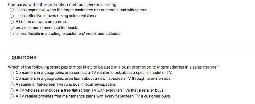 Compared with other promotion methods, personal