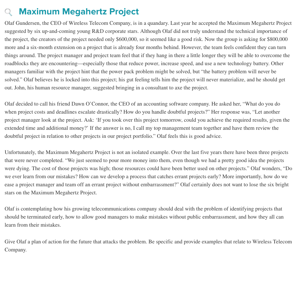 This Project/Case Study can be found in the text