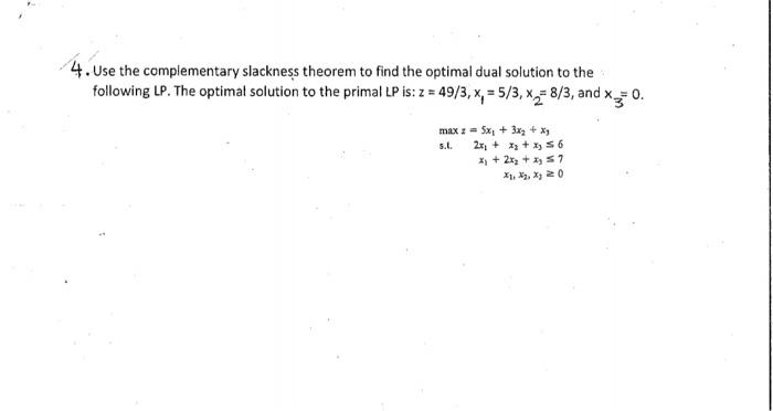 operations research. please answer asap. 4.Use