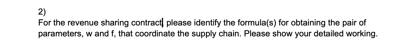 2) For the revenue sharing contract| please