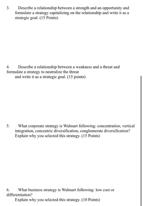 1. Describe Walmart's External Environment: Place