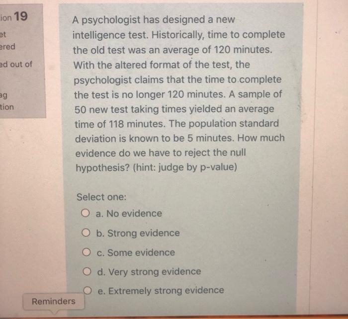 ion 19 et ered ed out of ag A psychologist has