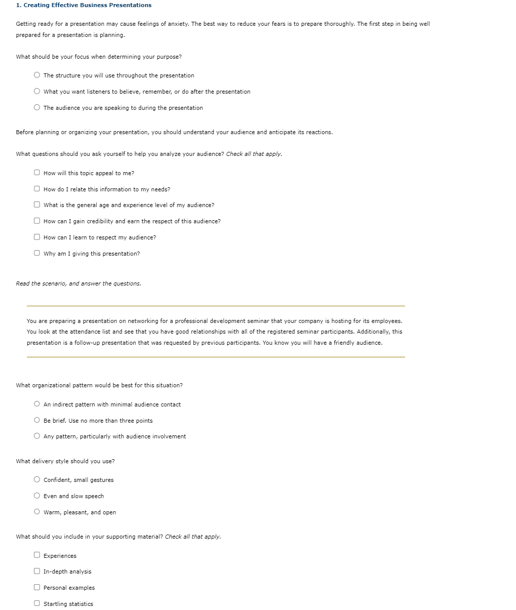 1. Creating Effective Business Presentations