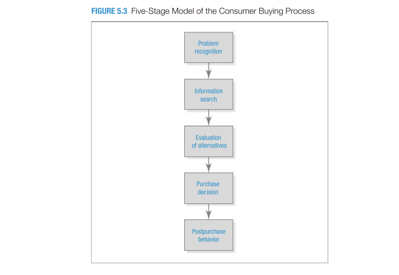 Using Figure 5.3, analyze the Consumer Decision