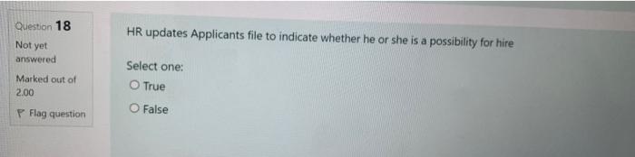 Question 18 HR updates Applicants file to