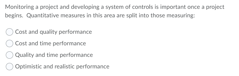 Monitoring a project and developing a system of