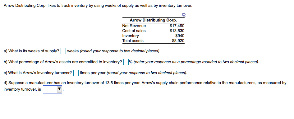 Arrow Distributing Corp. likes to track inventory