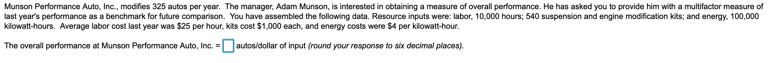 Munson Performance Auto, Inc., modifies 325 autos