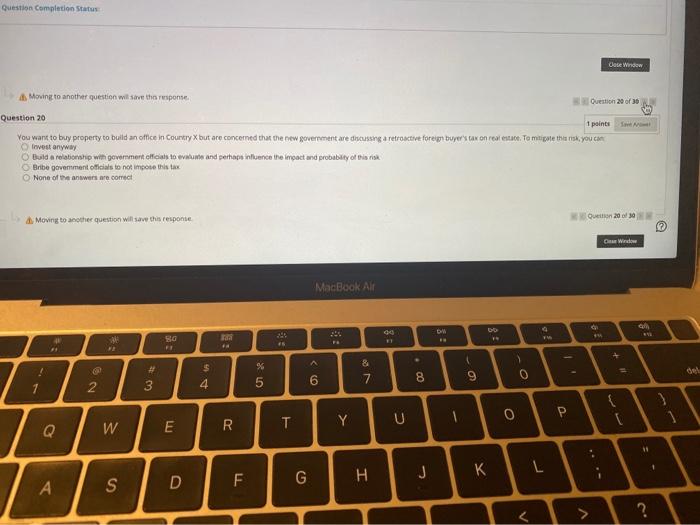 Question Completion Status Clue Window Moving to