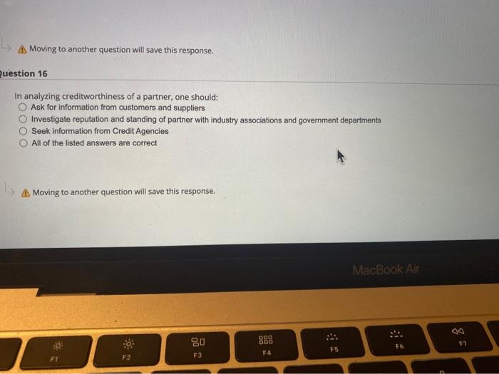 A Moving to another question will save this