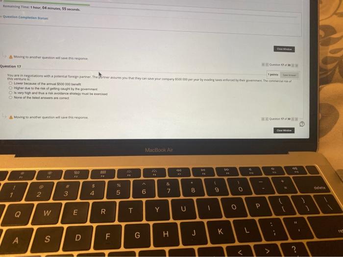 A Moving to another question will save this